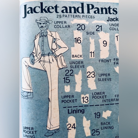 VTG 70s simplicity sewing pattern men's short sleeve shirt epaulets size 38-40 - Picture 9 of 16